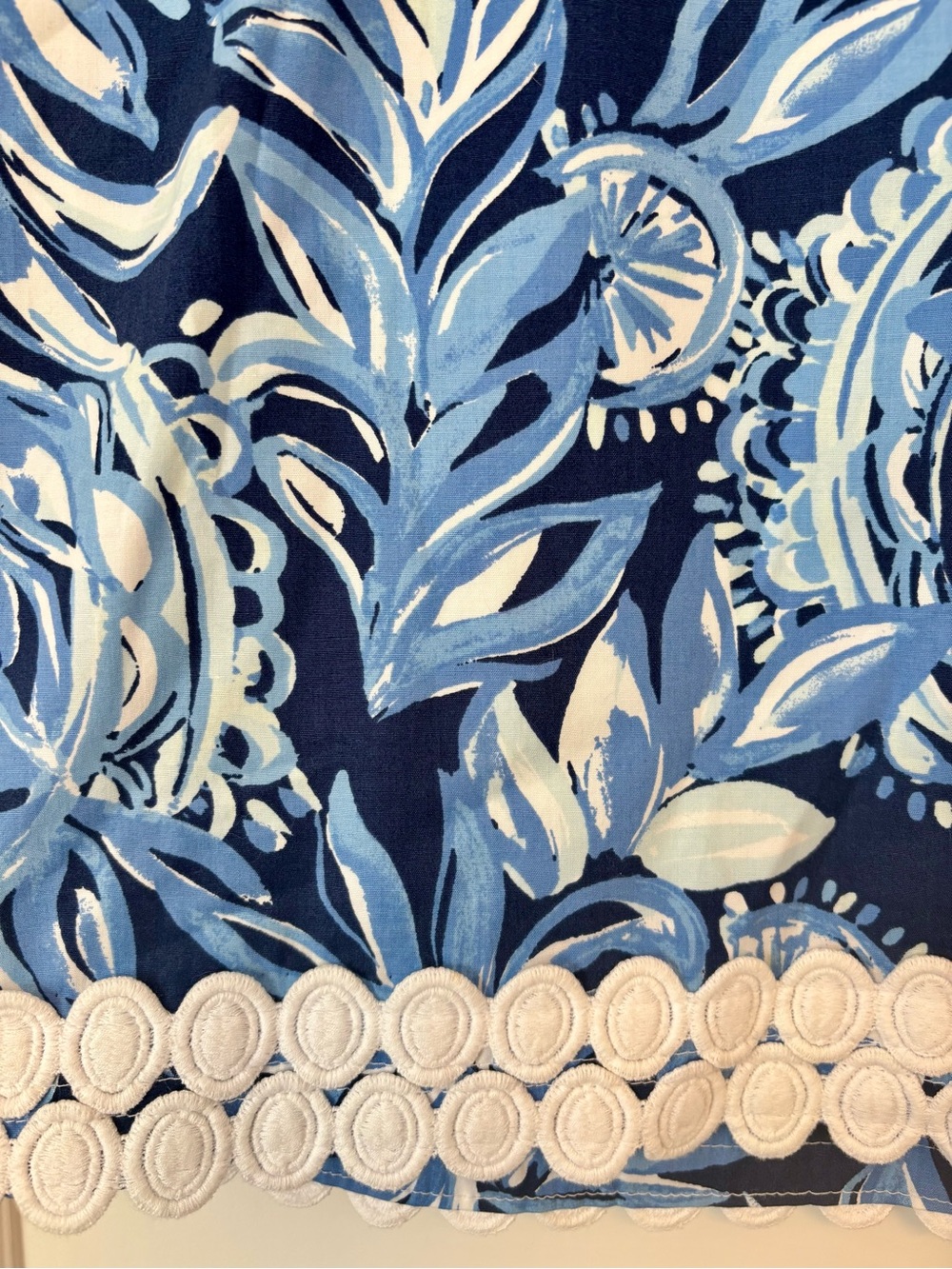 Lilly Pulitzer Izzy Skirt You're the Zest High Tide Navy Blue Citrus - Picture 3 of 4